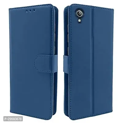 Vivo Y90 Vintage Series Leather Wallet Flip Case