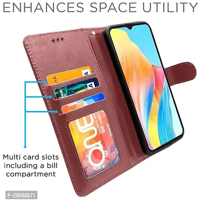 Oppo A38 4G / Oppo A18 4G Flip Cover Leather Finish-thumb2