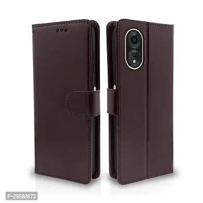 Oppo A38 4G / Oppo A18 4G Flip Cover Leather Finish