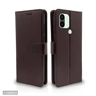 Poco C51 / Redmi A1 Plus/Redmi A2 Plus/Poco C50 Flip Case Leather Finish-thumb0