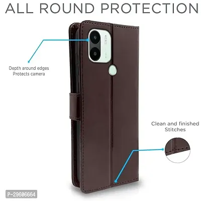 Poco C51 / Redmi A1 Plus/Redmi A2 Plus/Poco C50 Flip Case Leather Finish-thumb5