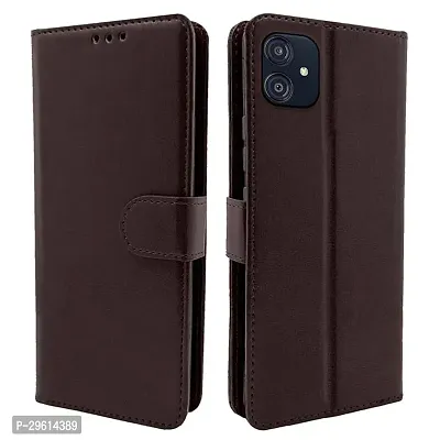 Samsung Galaxy M04 / F04 / A04e Flip Cover Leather Finish-thumb0