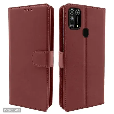 Samsung Galaxy M31 / Samsung Galaxy M31 Prime / Samsung Galaxy F41 Brown Flip Case-thumb0