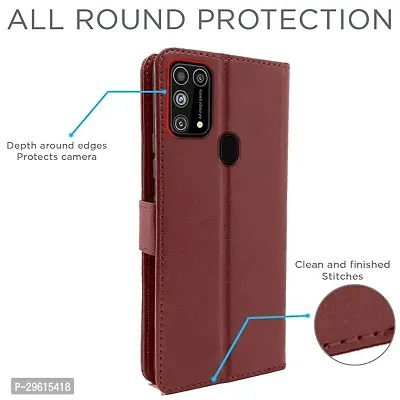 Samsung Galaxy M31 / Samsung Galaxy M31 Prime / Samsung Galaxy F41 Brown Flip Case-thumb4