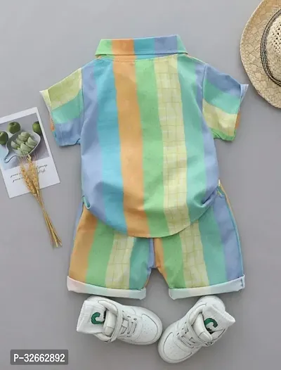 Stylish Cotton Shirt and Shorts Clothing Set for Kids-thumb5