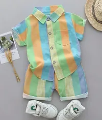 Stylish Cotton Shirt and Shorts Clothing Set for Kids-thumb2