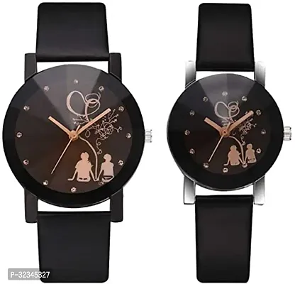 Stylish Analog Couple Watches- 2 Pieces-thumb4