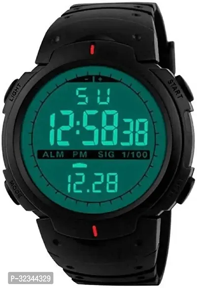 Stylist Plastic Digital Watch For Men-thumb0