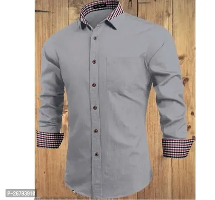 Stylish Men Cotton Regular Fit Casual Shirt-thumb0