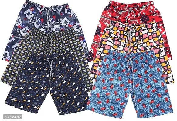 UNDERLOOP Trendy Unisex Printed Boxer/ Bermuda Shorts for Kids (Colours May Vary) Multicolour
