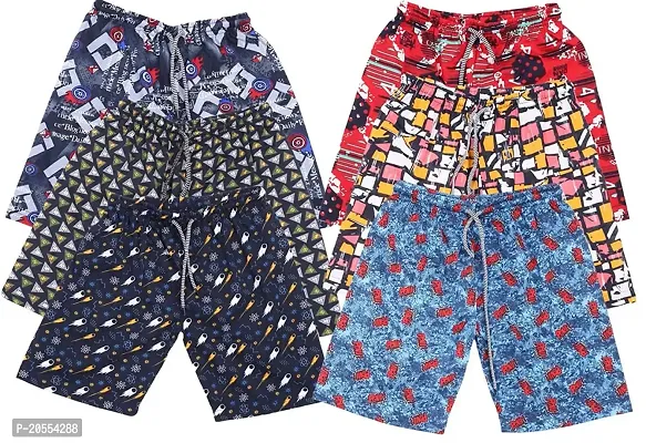 UNDERLOOP Trendy Unisex Printed Boxer/ Bermuda Shorts for Kids (Pack of 3) Multicolour-thumb0