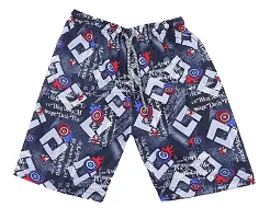 UNDERLOOP Printed Cotton Unisex Bermuda for Kids-thumb4