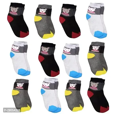 UNDERLOOP GAZE TRENDY KIDS UNISEX ANKLE LENGTH TOWEL SOCKS (BEST FOR DAILY USE) PACK OF 15