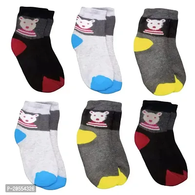 UNDERLOOP GAZE TRENDY KIDS UNISEX ANKLE LENGTH TOWEL SOCKS (BEST FOR DAILY USE) PACK OF 9-thumb3