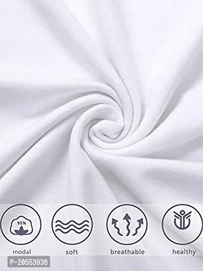UNDERLOOP Premium White Cotton Half Sleeves Vest for Men(Pack of 5) Pure Combed Cotton-thumb5