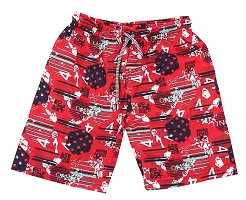 UNDERLOOP Trendy Unisex Printed Boxer/ Bermuda Shorts for Kids (Pack of 2) Multicolour-thumb1