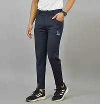 UNDERLOOP Blue Stylish Latest Men Slim Fit Lycra Blend Trousers Pajamas for Gym, Yoga and Running A Perfect Style for Indoor and Outdoor.-thumb2