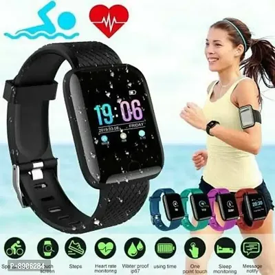 ID116 Plus Smart Bracelet Fitness Tracker Color Screen Smartwatch Heart Rate Blood Pressure Pedometer Sleep M
