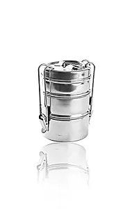 Endurance 3 Insulated Stainless Steel Tiffin Box, 1500 ml, Steel Plain-thumb1