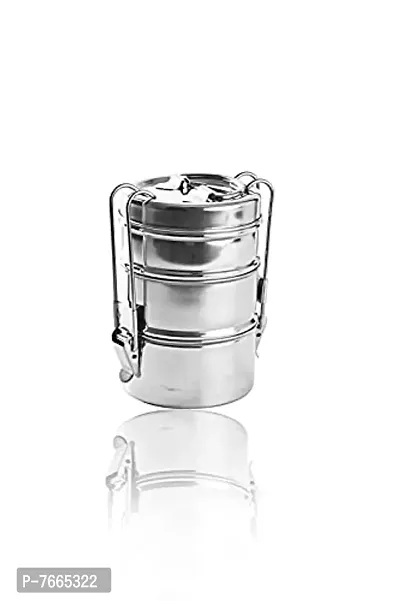 Endurance 3 Insulated Stainless Steel Tiffin Box, 1500 ml, Steel Plain-thumb2