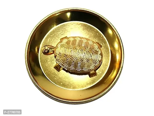 IndianStore4All Vastu Tortoise with Plate  Brass Statue