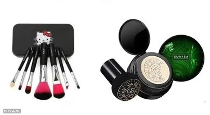 SUNISA MUSHROOM FOUNDATIPON AND 7PCS MAKEUP BRUSH