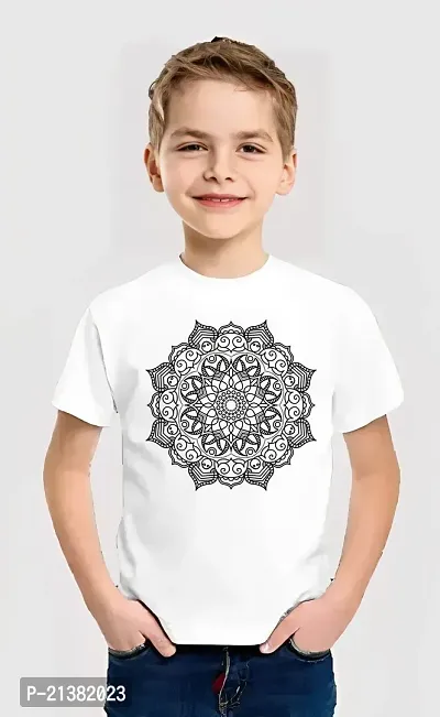 Comfortable White Cotton Blend Tees For Boys