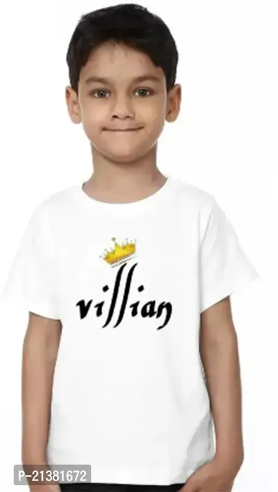 Comfortable White Cotton Blend Tees For Boys