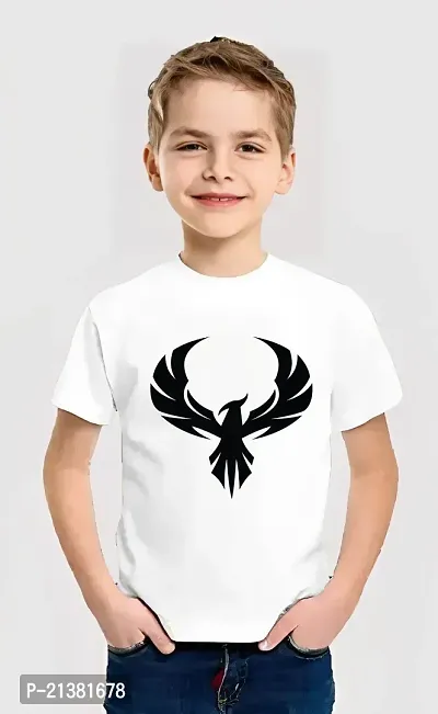 Comfortable White Cotton Blend Tees For Boys