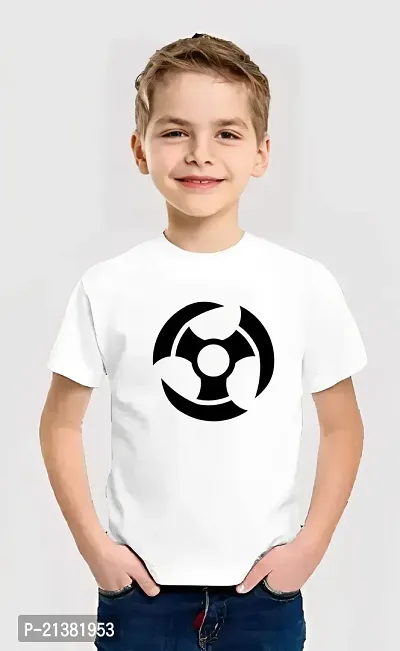 Comfortable White Cotton Blend Tees For Boys