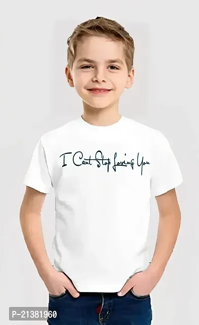 Comfortable White Cotton Blend Tees For Boys