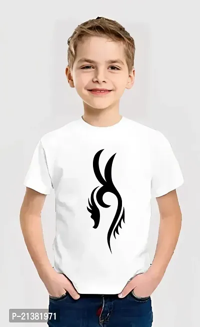 Comfortable White Cotton Blend Tees For Boys