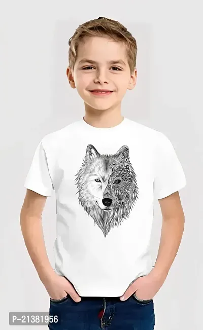 Comfortable White Cotton Blend Tees For Boys