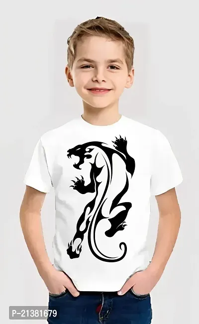 Comfortable White Cotton Blend Tees For Boys