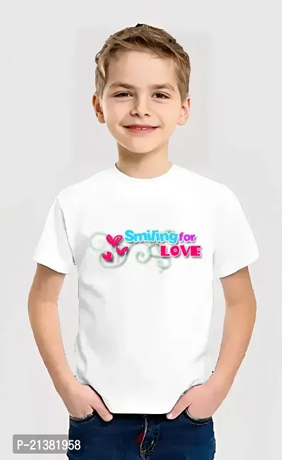 Comfortable White Cotton Blend Tees For Boys