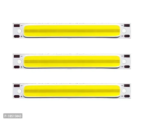 Steko (Pack of 3 Pieces) DC 3 Volt 3 Watt 60x8MM Cool White 6500K COB LED (Rectangle Shape) Multipurpose Use in Emergency Light, Home, Temple, Car, Bike, Electronic Hobby Kit