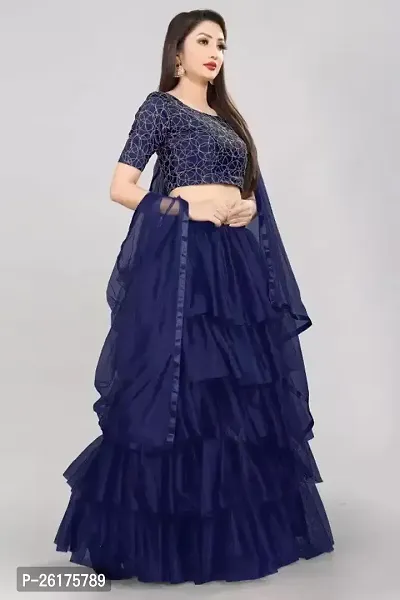 Ruffle Lehenga Choli Set-thumb4