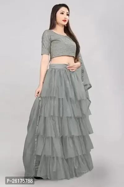 Ruffle Lehenga Choli Set-thumb3