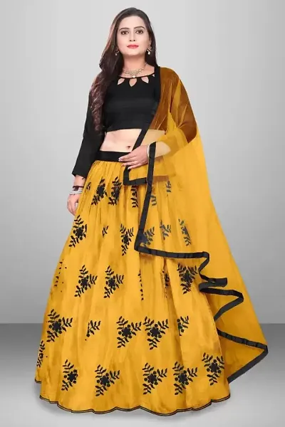 PREDZTHING Embroidered Semi Stitched Lehenga Choli