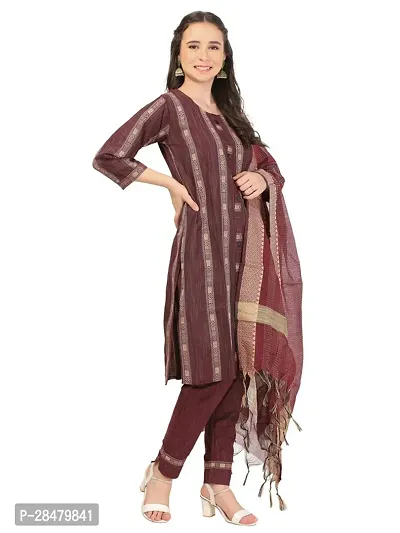 Trendy Cotton Kurta With Bottom And Dupatta Set For Women