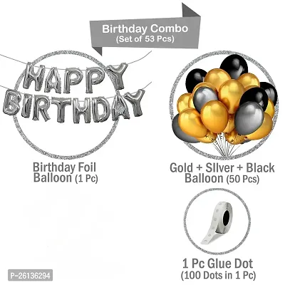 Sid pari saller Happy Birthday Foil Balloon Decoration Kit Combo For Birthday Decoration (Set of 53)-thumb2