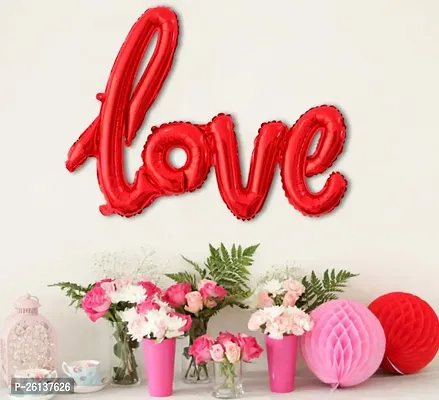 Love Red Foil Balloon Valentine Day Decoration Anniversary Party Helium Gas Balloon Birthday Party Decoration Item - Pack of 1-thumb4