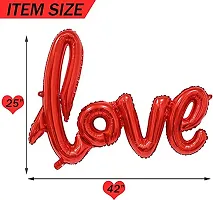 Love Red Foil Balloon Valentine Day Decoration Anniversary Party Helium Gas Balloon Birthday Party Decoration Item - Pack of 1-thumb1