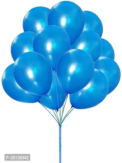 Sid Pari Saller Metallic Rubber Balloons For Birthday Decoration/Anniversary Party Decoration Pack of 50 (Blue)