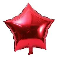 Small Star Shape Red Foil Balloon (Pack Of 10) 9 Inch for Birthday, Wedding, Anniversary, Welcome Baby Shower, Kids Party, Home Decoration - Red-thumb1