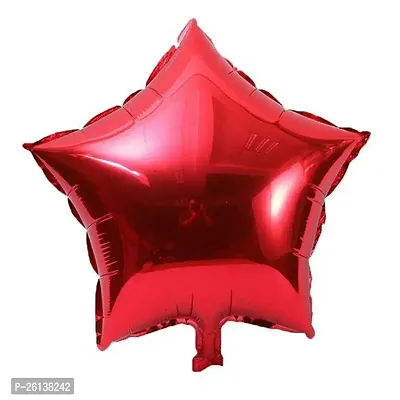 Small Star Shape Red Foil Balloon (Pack Of 10) 9 Inch for Birthday, Wedding, Anniversary, Welcome Baby Shower, Kids Party, Home Decoration - Red-thumb2