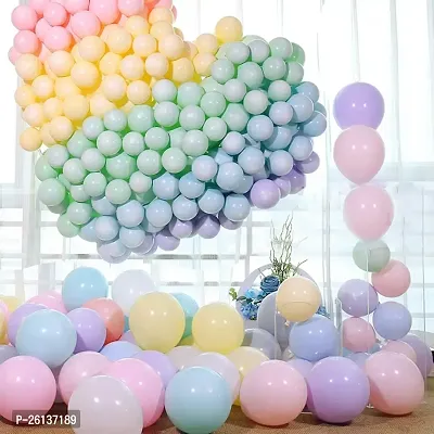 Pastel Rubb Balloons For Birthday Decoration Party/Birthday/Party Decoration Multicolor) (15pcs)-thumb0