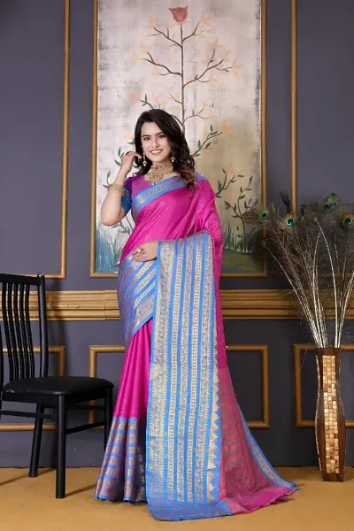 Organza saree Nylon Fabric With Unstitched Blouse Indian Ethnic Saree For Women