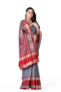 Designer Organza Cotton Silk saree With Unstitched Blouse Indian Ethnic Saree For Women-thumb1