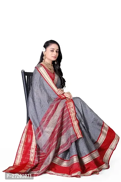 Designer Organza Cotton Silk saree With Unstitched Blouse Indian Ethnic Saree For Women-thumb4